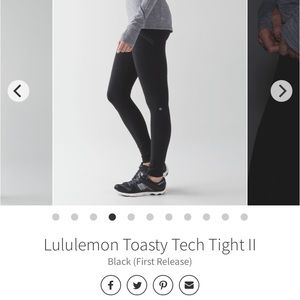 Lululemon Toasty Tech Tight II size 6 green leggings (SOLD)
